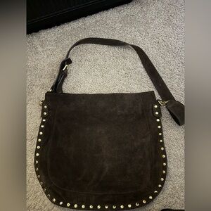 Anna Paola Brown Suede Bag